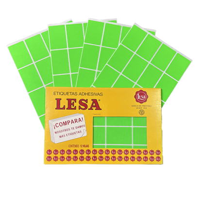 Etiqueta Adhesiva #16 (49 x 33 mm) 12 Hojas con 16 (192) | LESA 2-516