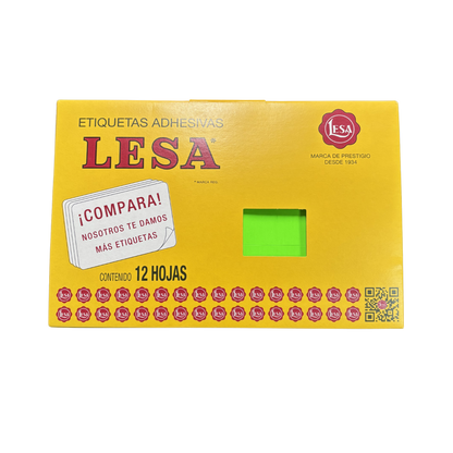 Etiqueta Adhesiva #19 (101 x 46 mm) 12 Hojas con 6 (72) | Lesa 2-519