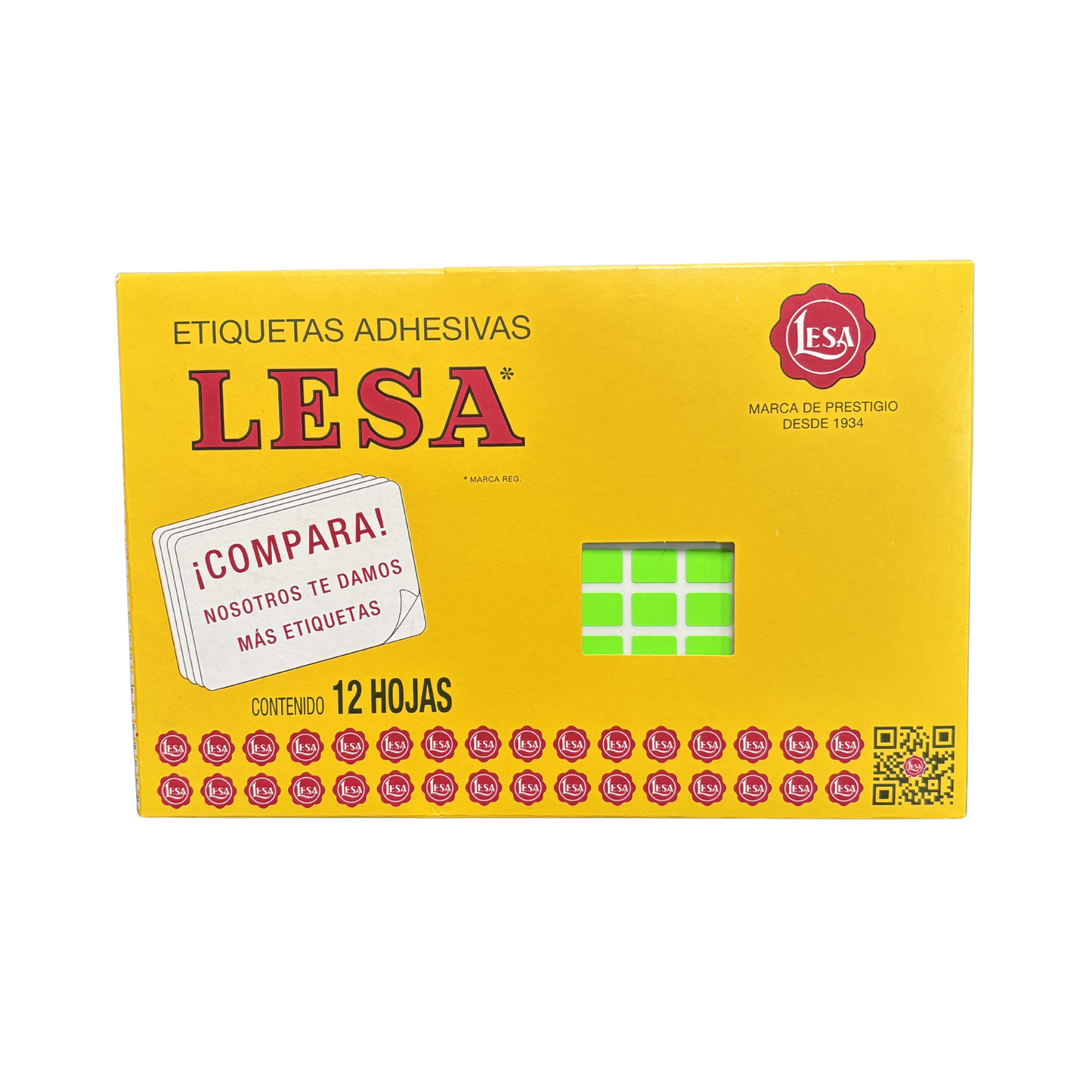 Etiqueta Adhesiva #1  12 x 09 mm 12 Hojas con 180 |  LESA 2-501