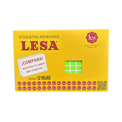 Etiqueta Adhesiva #1  12 x 09 mm 12 Hojas con 180 |  LESA 2-501