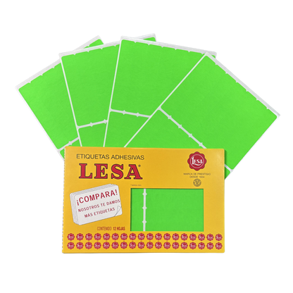 Etiqueta Adhesiva #20 (102 x 20 mm) 12 Hojas con 14 (168) | Lesa 2-520