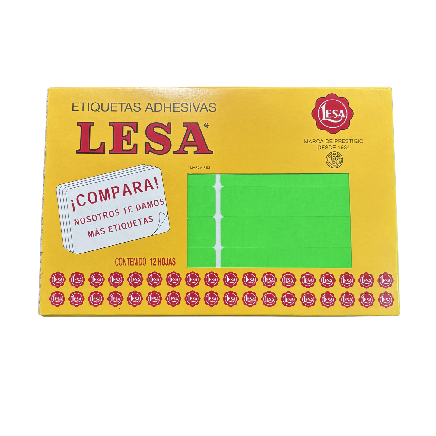 Etiqueta Adhesiva #20 (102 x 20 mm) 12 Hojas con 14 (168) | Lesa 2-520