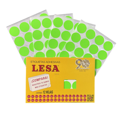Etiqueta Adhesiva #22 (32 mm) 12 Hojas con 24 (288) | Lesa 2-522