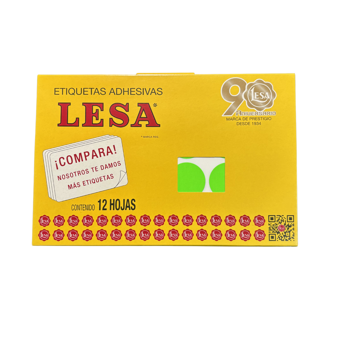 Etiqueta Adhesiva #22 (32 mm) 12 Hojas con 24 (288) | Lesa 2-522