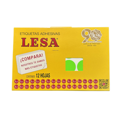 Etiqueta Adhesiva #22 (32 mm) 12 Hojas con 24 (288) | Lesa 2-522