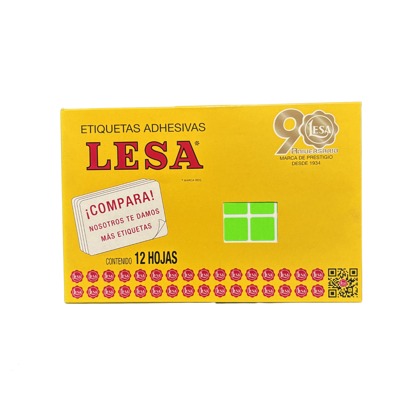 Etiqueta Adhesiva #3 (18 x 18 mm) 12 Hojas con 77 |  LESA 2-503