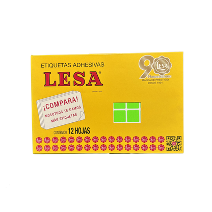 Etiqueta Adhesiva #3 (18 x 18 mm) 12 Hojas con 77 |  LESA 2-503
