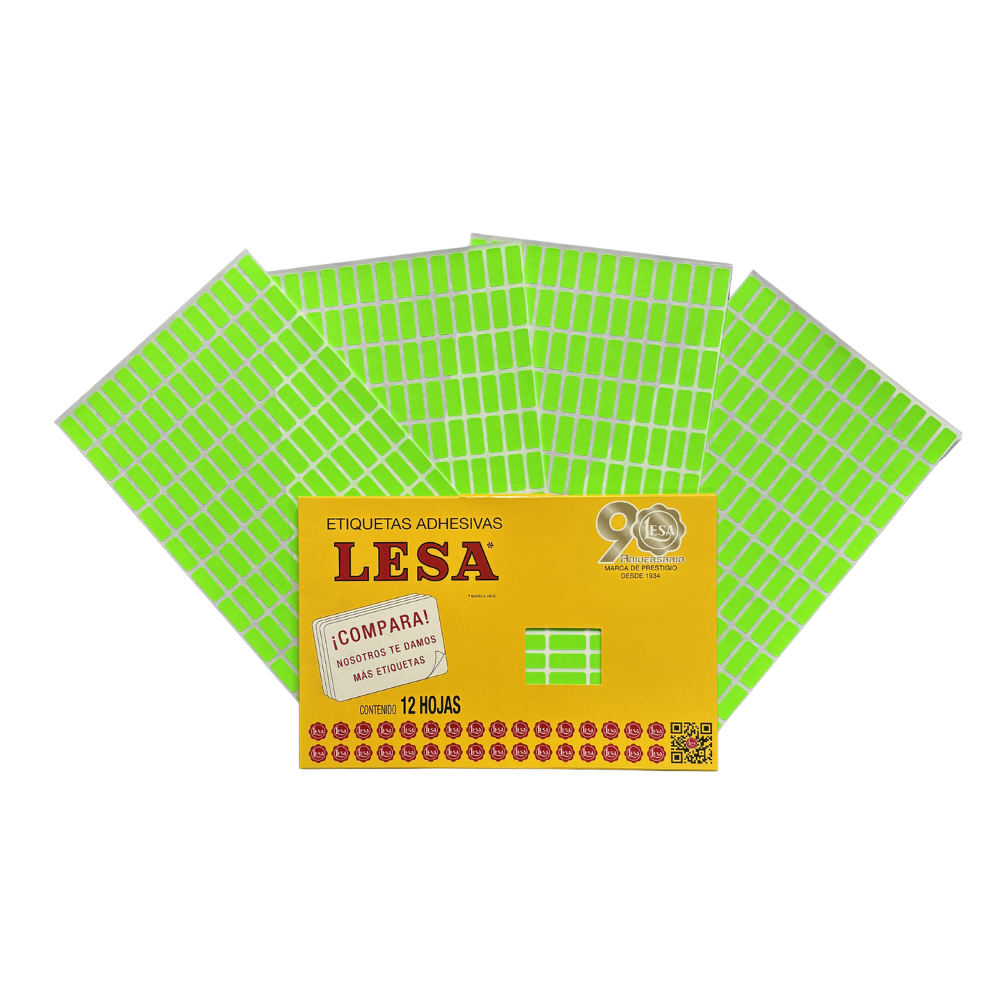 Etiqueta Adhesiva #4 (20 x 08 mm) 12 Hojas con 140 (1680) |  Lesa 2-504