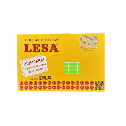 Etiqueta Adhesiva #4 (20 x 08 mm) 12 Hojas con 140 (1680) |  Lesa 2-504