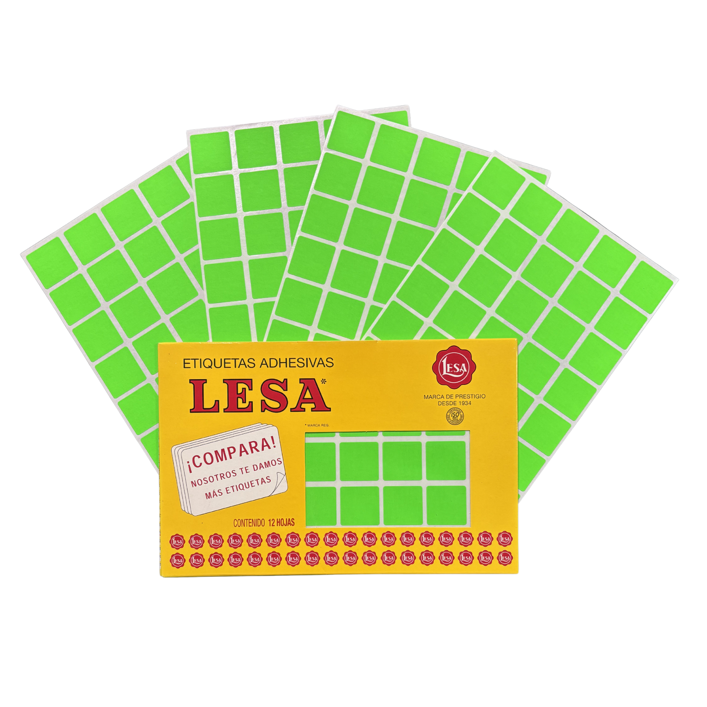 Etiqueta Adhesiva #5 (25 x 25 mm) 12 Hojas con 40 (480) |  LESA 2-505