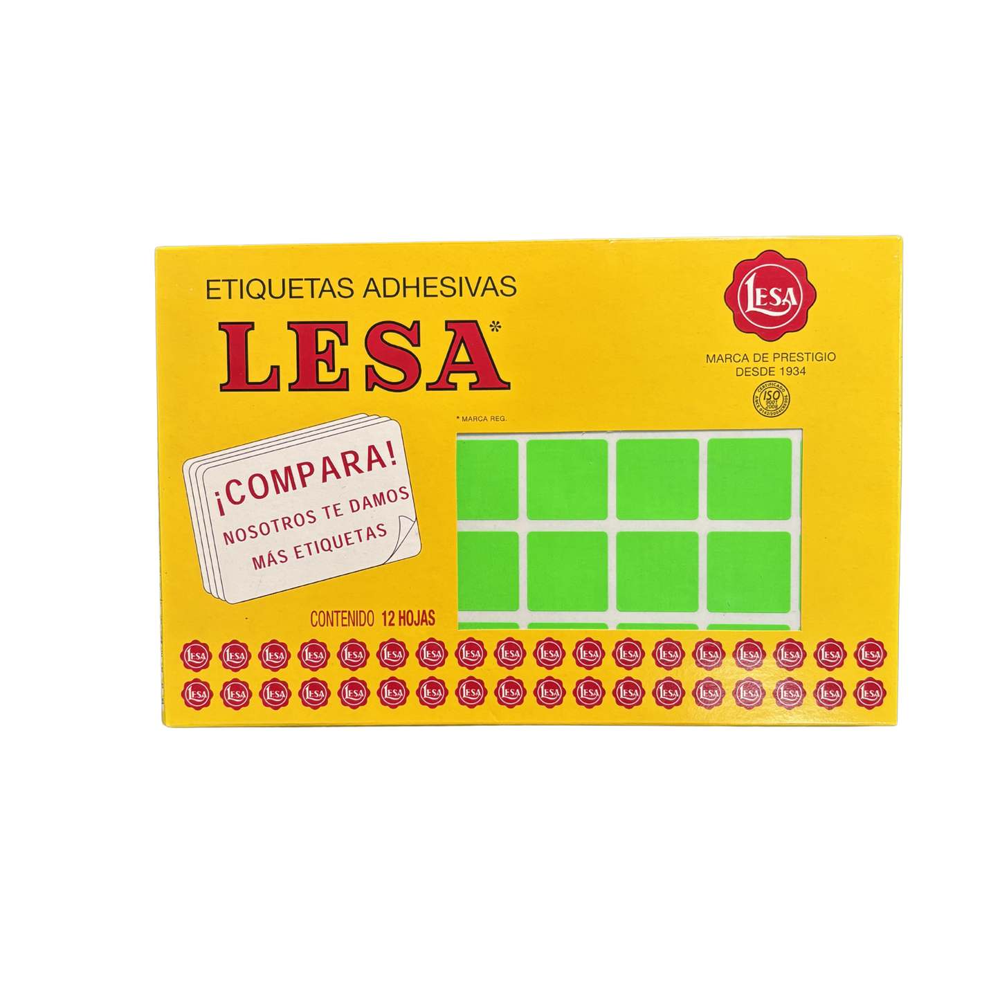 Etiqueta Adhesiva #5 (25 x 25 mm) 12 Hojas con 40 (480) |  LESA 2-505