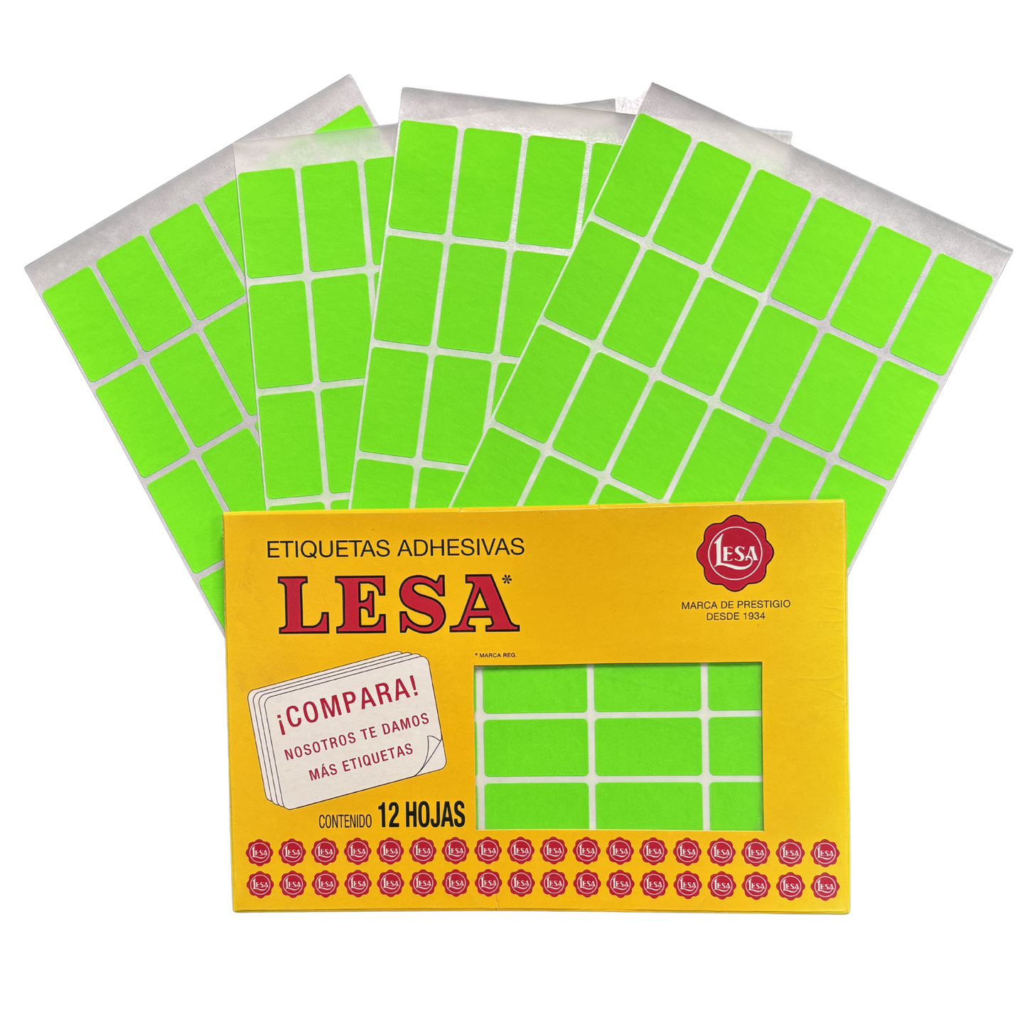 Etiqueta Adhesiva #7 (38 x 21 mm) 12 Hojas con 30 (360) |  LESA 2-507
