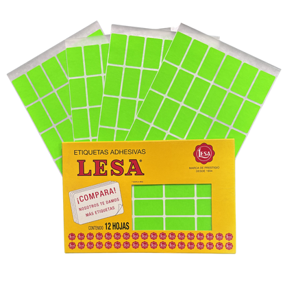 Etiqueta Adhesiva #7 (38 x 21 mm) 12 Hojas con 30 (360) |  LESA 2-507