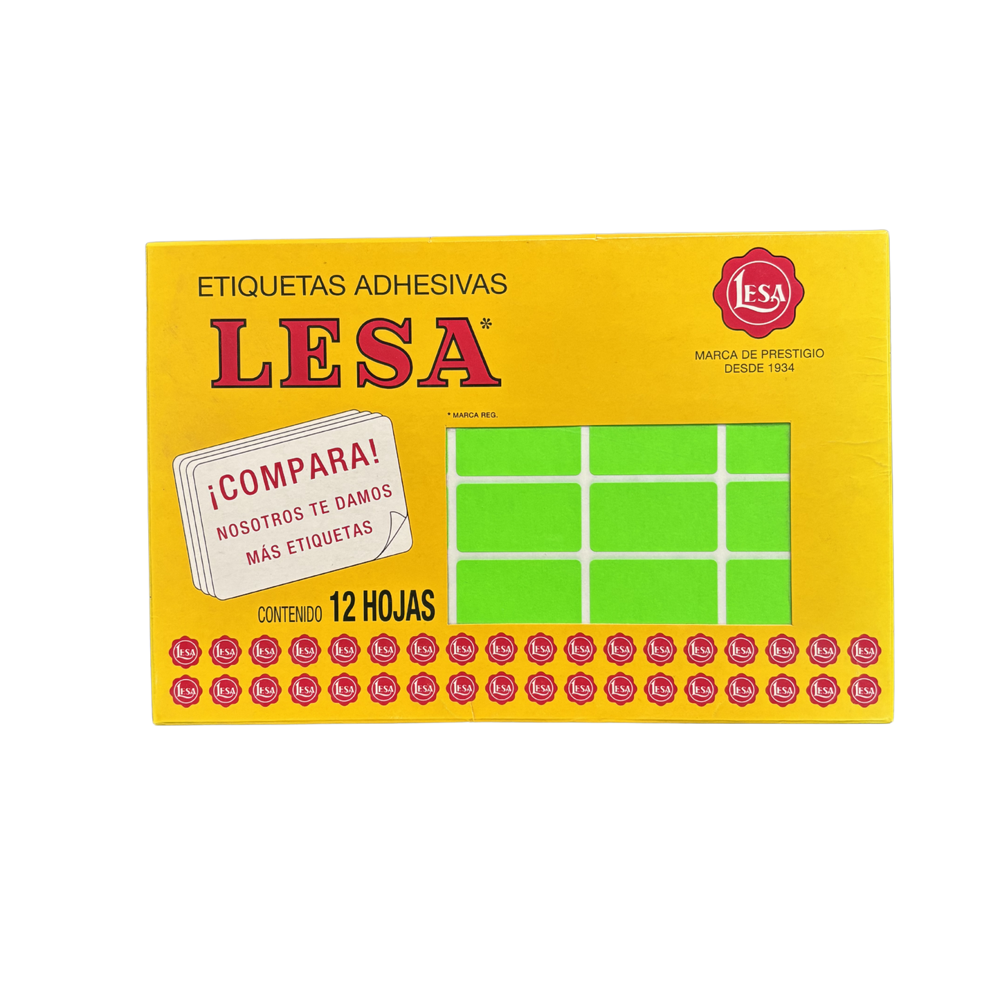 Etiqueta Adhesiva #7 (38 x 21 mm) 12 Hojas con 30 (360) |  LESA 2-507