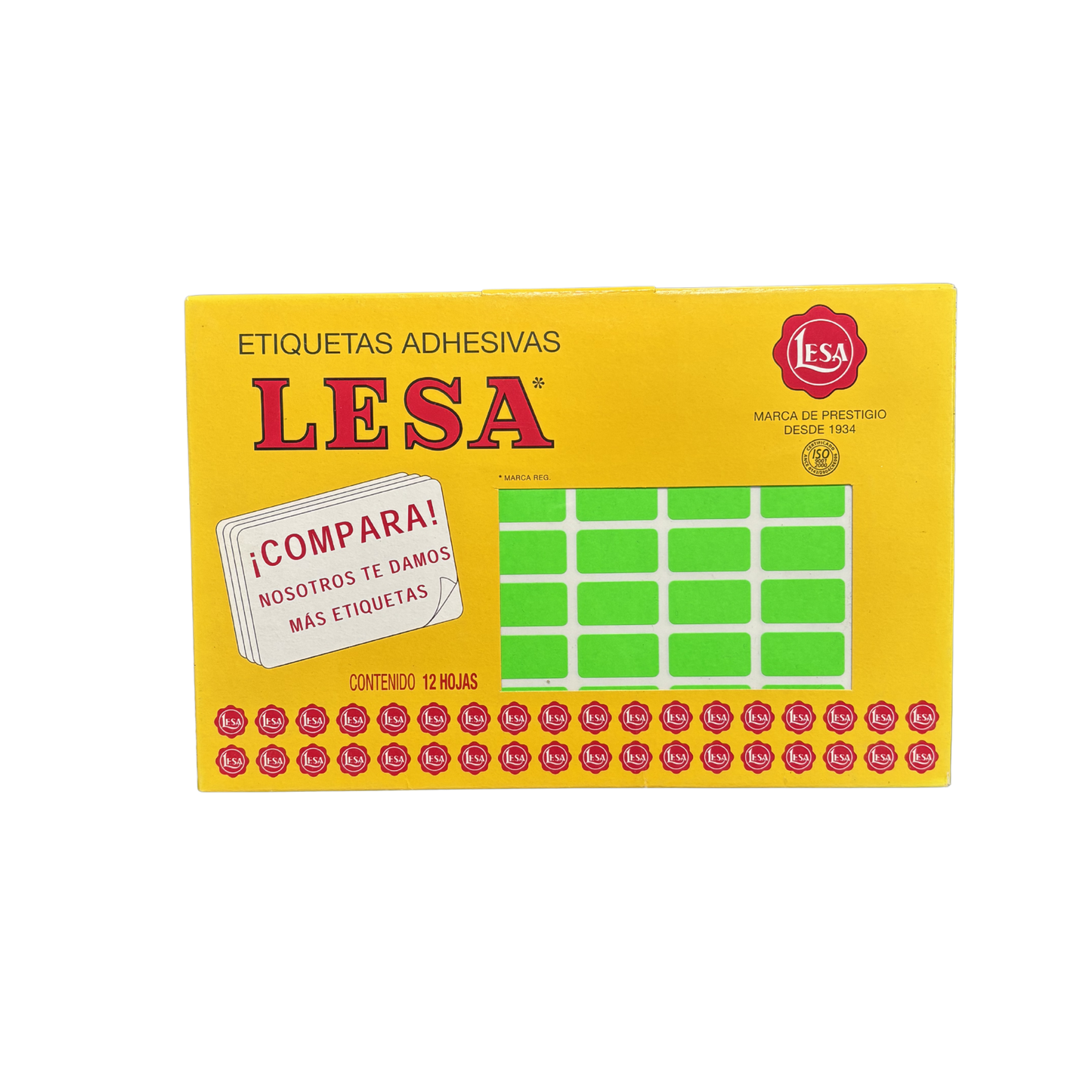 Etiqueta Adhesiva #8 (24 x 13 mm) 12 Hojas con 72 (864) | Lesa 2-508