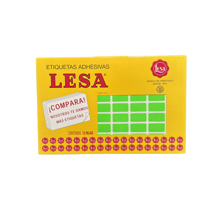 Etiqueta Adhesiva #8 (24 x 13 mm) 12 Hojas con 72 (864) | Lesa 2-508