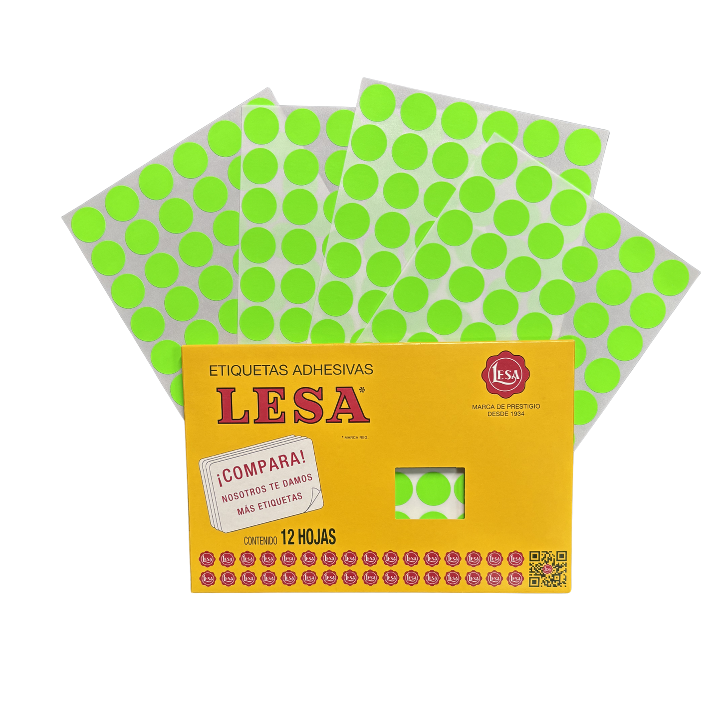 Etiqueta Circular #9 (20mm) con 12 Hojas con 60 | LESA
