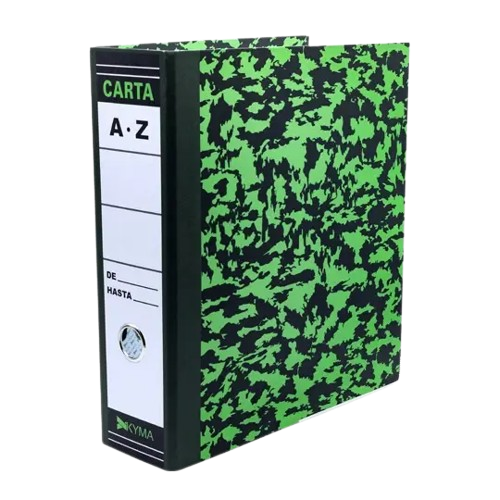 Registrador Verde Jaspeado Carta | KYMA REGIS-KY-VJ