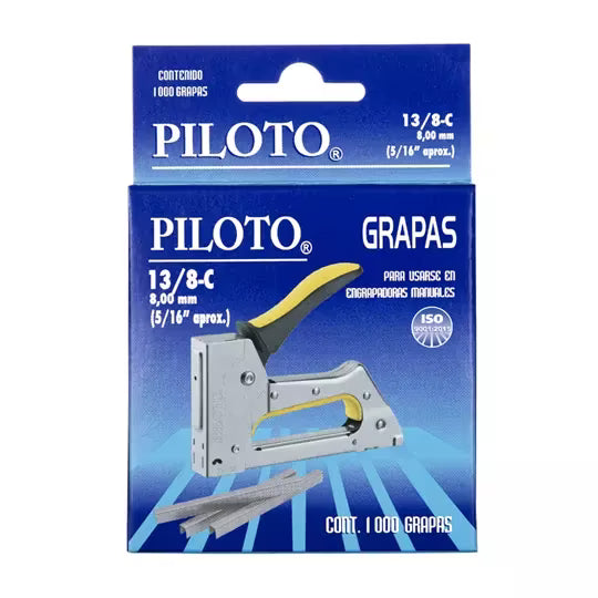 Grapa para Clavadora 13/8-C 8 mm con 1000 | Piloto 0715