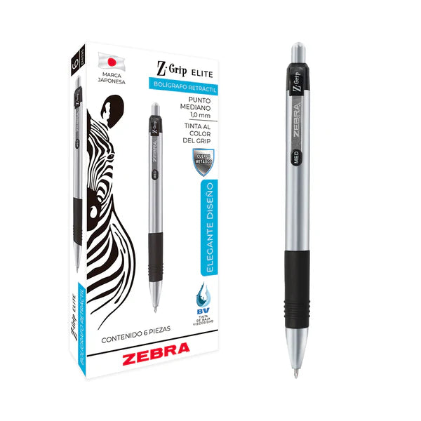 Bolígrafo Retráctil Z-Grip Elite Mediano | Zebra 710-AZLMDC006