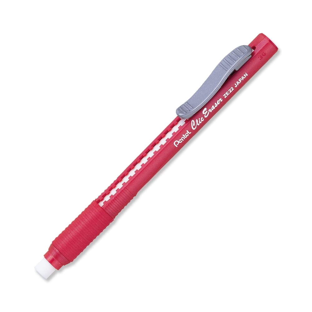 Borrador Tipo Lápiz Clic Eraser Rojo | Pentel ZE22-B