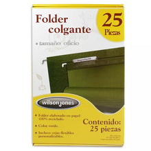 FOLDER COLGANTE OFICIO VERDE CON 25 - WILSON JONES P3631