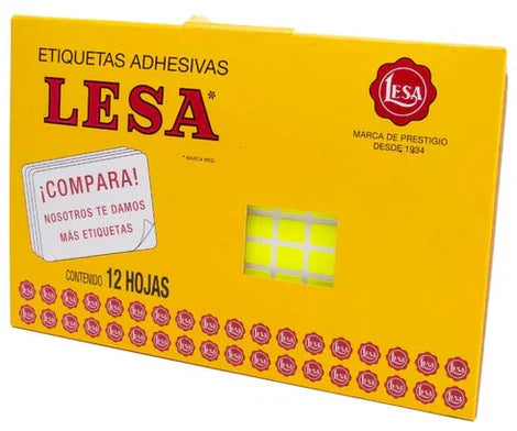 Etiqueta Adhesiva #3 (18 x 18 mm) 12 Hojas con 77 |  LESA 2-503