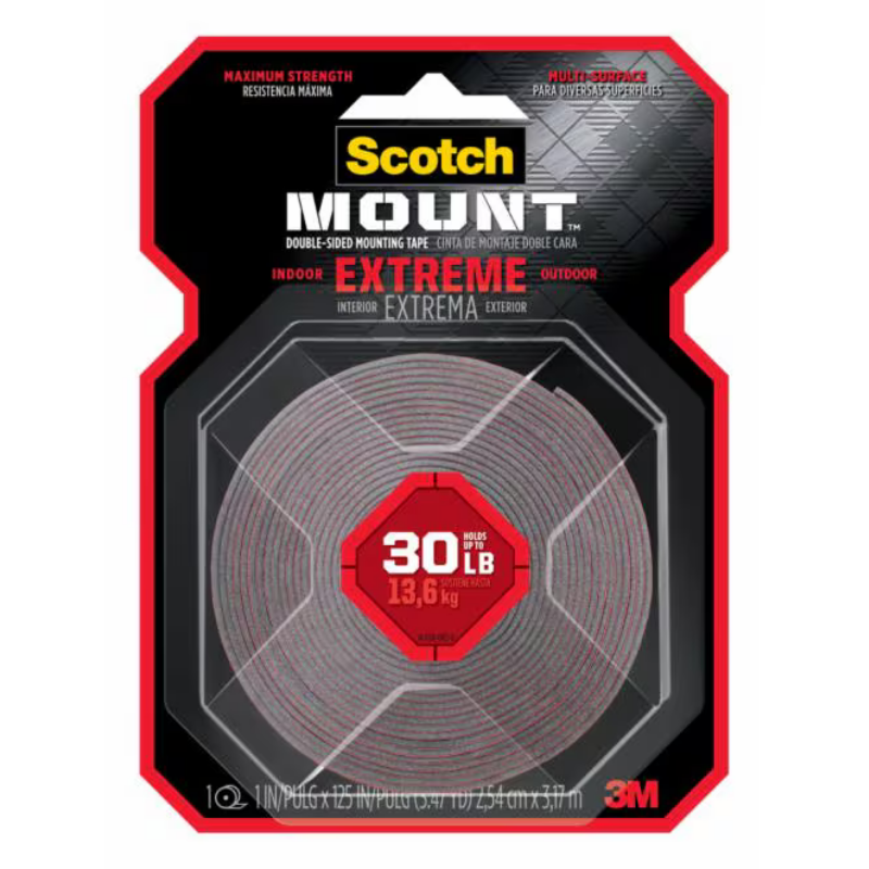 Cinta de Montaje Mount Extreme 30 lb/13.6 kg (2.54cm x 3.17m) | Scotch 70009145346