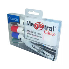 MARCADOR MAGISTRAL CLASICO SURTIDO CON 4 - AZOR 83474