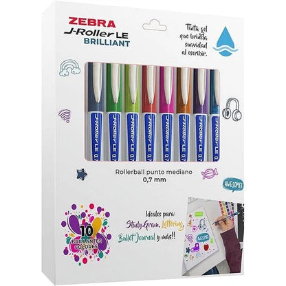 Bolígrafo J-Roller LE 0.7 mm Surtido con 10 | Zebra 8076-LE