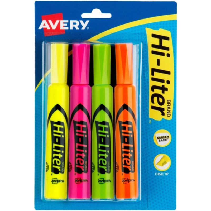 Marcatextos HI-LITER con 4 | Avery 24063