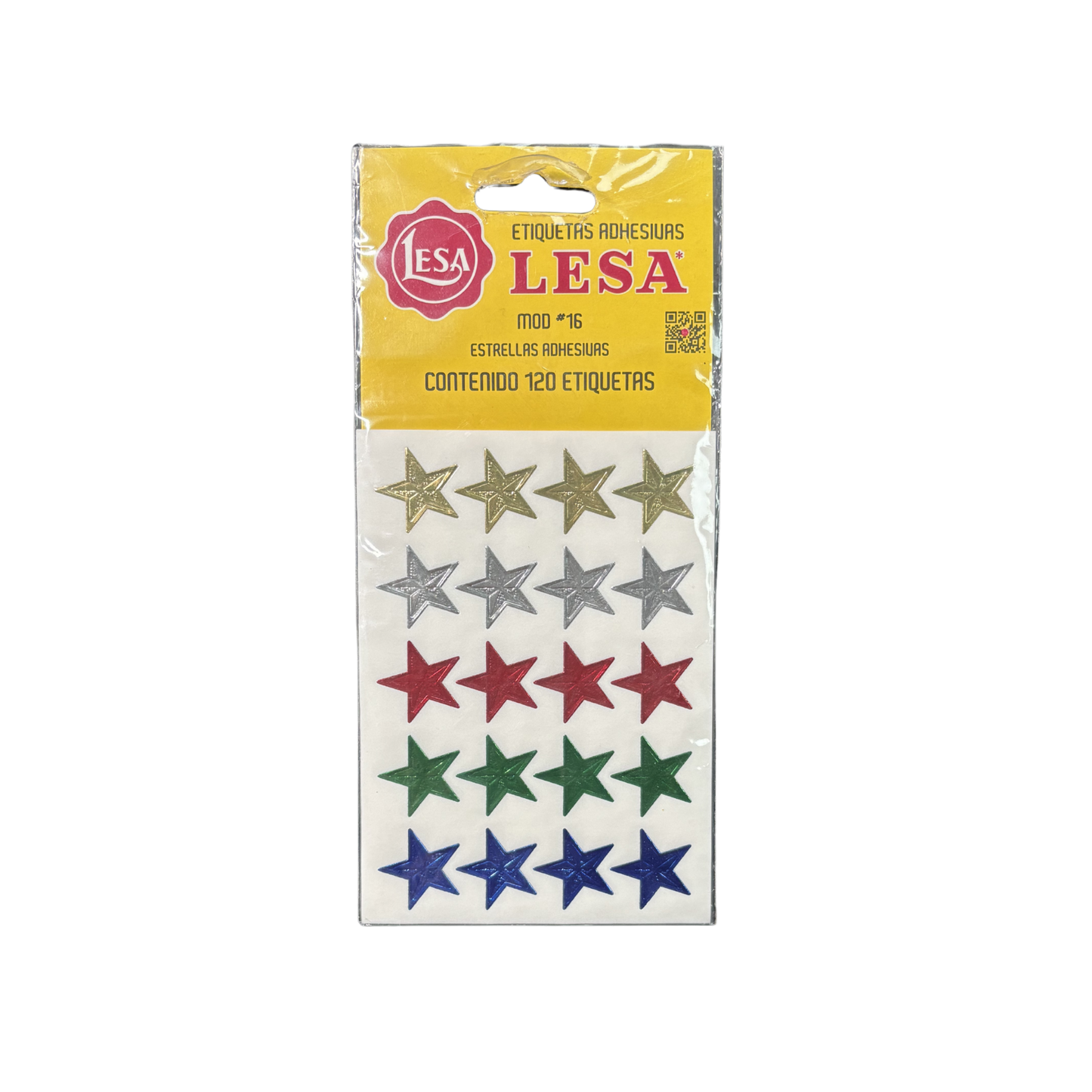 Etiqueta Adhesiva en Forma de Estrella #16 (18 mm) Surtida con 120 | Lesa 6-533SR