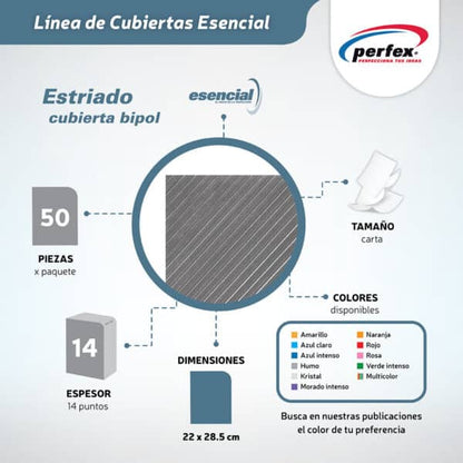 Cubierta Estriado Carta Humo | Esencial