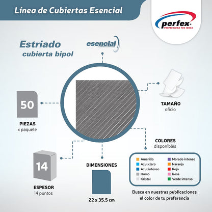 Cubierta Estriada Oficio Humo| Esencial