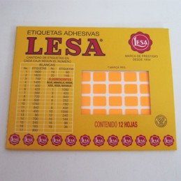 Etiqueta Adhesiva #3 (18 x 18 mm) 12 Hojas con 77 |  LESA 2-503