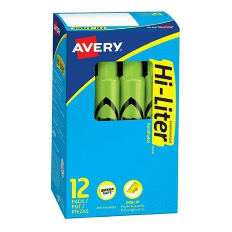 Marcatextos HI-LITER Caja C/12 | Avery