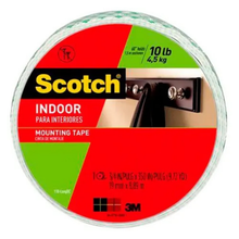 Cinta de Montaje Mount Indoor 10 lb/4.5 kg (1.9cm x 8.9m) | Scotch 70006933306