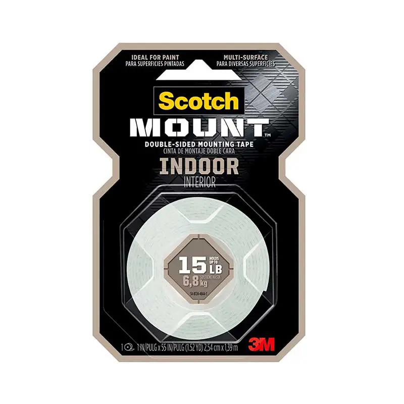 Cinta de Montaje Mount Indoor 15 lb/6.8 kg (2.54cm x 1.39m) | Scotch 70009113898