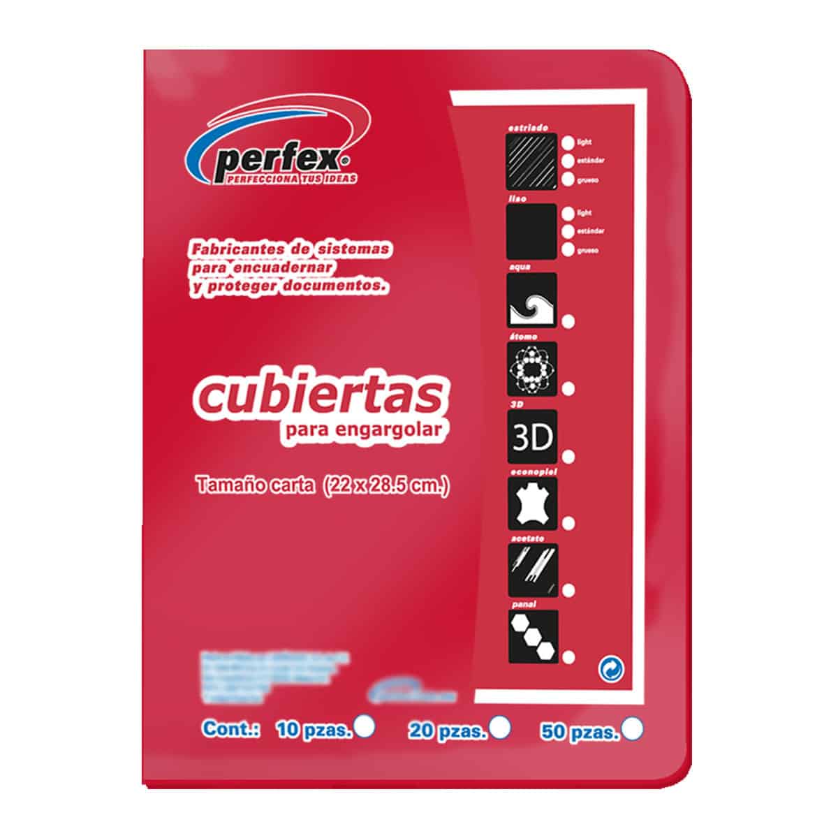 Cubierta Premium Liso Carta Rojo | Perfex