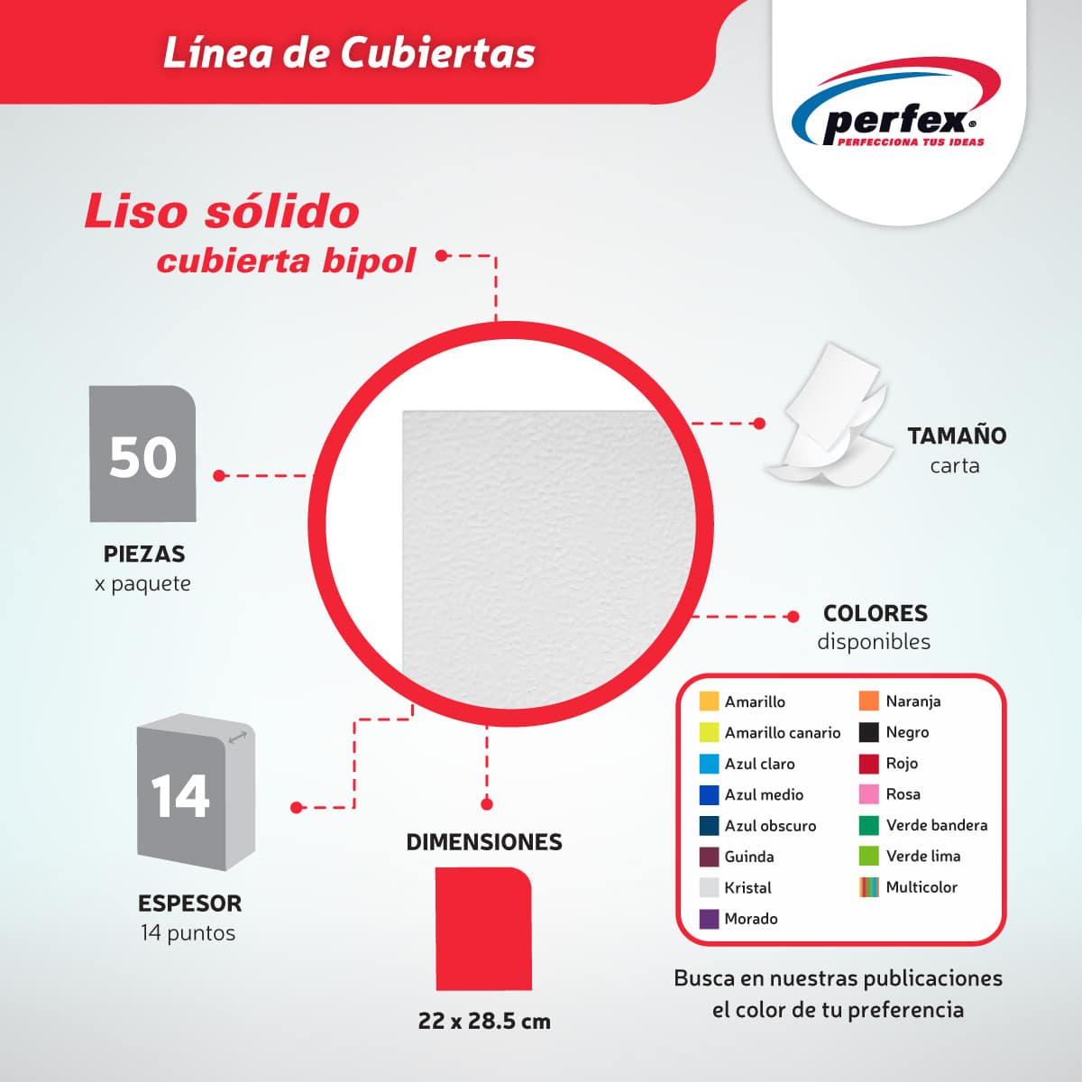 Cubierta Premium Liso Carta Negro | Perfex