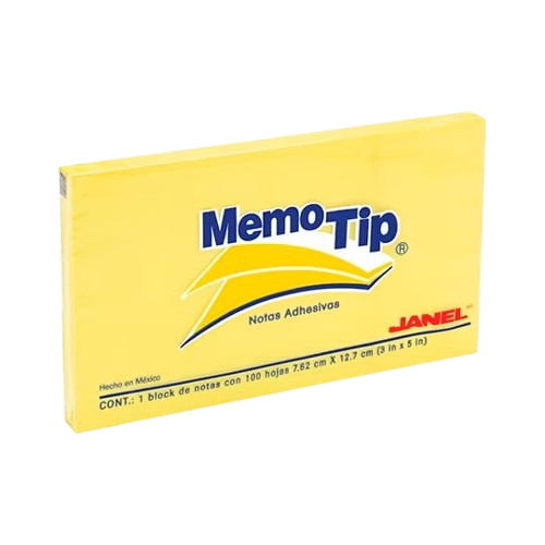 Nota Memotip Adhesiva 3 In X 5 In Amarilla Con 100