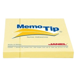 Nota Memotip Adhesiva 3 In X 3 In Amarilla Con 100
