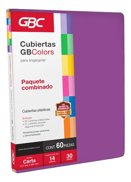 Cubirta Gbc Gbcolors Carta Mixto Con 60