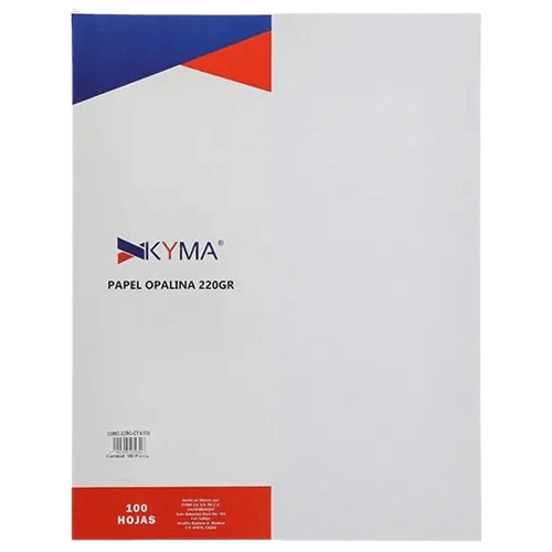 Cartulina Kyma Opalina 220 G Carta Blanca Con 100