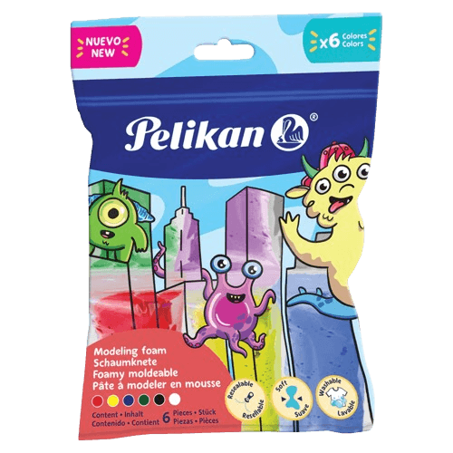 Foamy Pelikan Moldeable Surtido Con 6