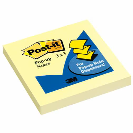Notas Adhesivas Pop-up Amarillo 76 x 76 mm 100 Hojas | Post it MC900171687