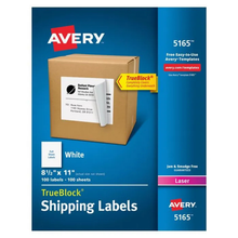 Etiqueta Adhesiva Laser Blanca Permanente 8-1/2 in x 11 in con 100 | Avery 5165
