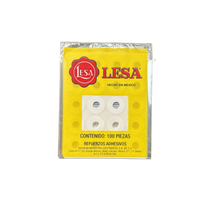 Refuerzo Adhesivo para Hojas de Carpeta Blanco C/100 | Lesa 4-500