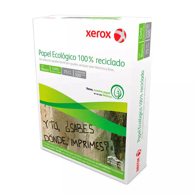 Papel Bond Ecologico Carta Blanco 93 Con 500 Hojas Xerox 003Rm02010